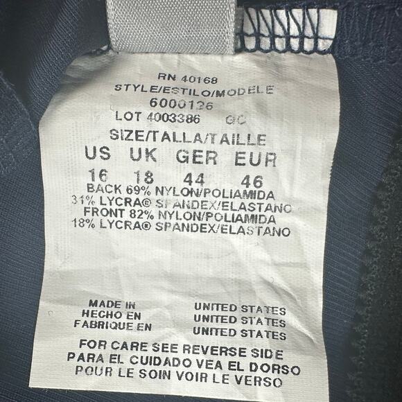 Magic Suit Swimsuit Womens 16 Navy Ruched Removable Pads Adjustable Straps Beach - Picture 9 of 14